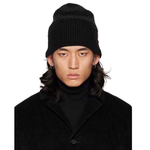 帽子 JAN-JAN VAN ESSCHE Knitted Beanie Jan-Jan Van Essche Beanie #7, Black – Glasswing